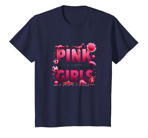 Pink Isn't Just for Girls Pink Boys Dinosaurier Soccer Fun T-Shirt, Kinder, Marineblau, 152 von Generic