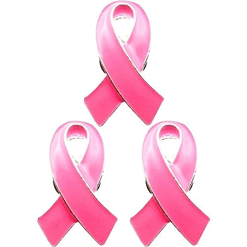 Pink Ribbon Emaille Brustkrebs Bewusstsein Pin Prävention Werbung Logo Knöpfe Abzeichen Brosche Stifte von Generic