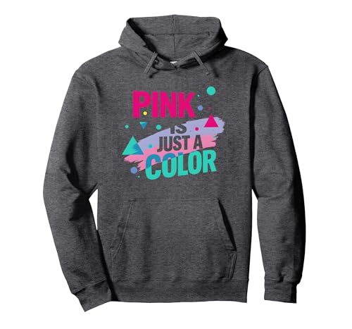 Pink is Just A Color — EIN kraftvolles Statement für Jungen Pullover Hoodie, Unisex für Erwachsene, Anthrazit Meliert, M von Generic