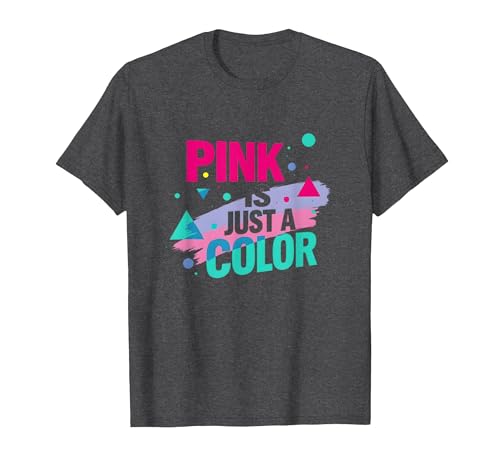 Pink is Just A Color — EIN kraftvolles Statement für Jungen T-Shirt, Herren, Anthrazit Meliert, 4XL von Generic