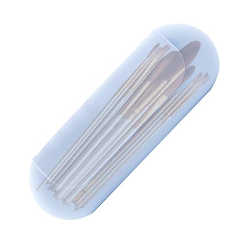 Pinselhalter aus Silikon – Make-up-Bürstenetui, tragbare Make-up-Tasche | problemlose Reinigung Make-up-Tasche, Kosmetik-Gesichtsbürstenhalter, Make-up-Organizer für fe, blau, Se référer au descriptif von Generic