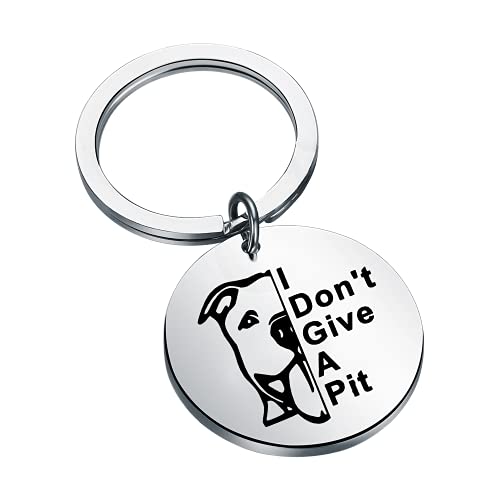 Pitbull Geschenk I Don't Give A Pit Schlüsselanhänger Pitbull Hund Schmuck Pitbull Besitzer Geschenke, 3.0, von Generic