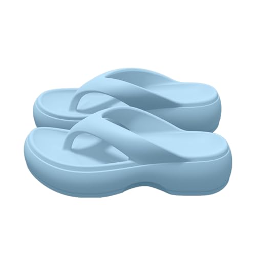Plateau Flip Flops Damen, Sandalen Damen Sommer Elegant Zehentrenner Komfort Plattform Schlappen Rutschfest Damenschuhe Strand Sommerschuhe Freizeit und Bequem Flipflop Badelatschen von Generic
