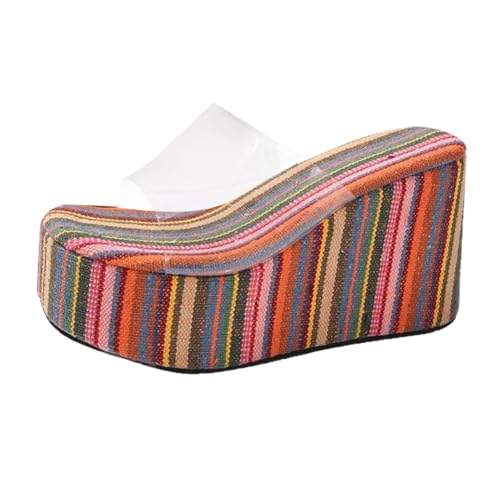 Plateau Keilabsatz Slip-on Sandalen Damen Keilsandalen Mit Fussbett Espadrilles Keilabsatz Sandaletten Modisch offen Toe Strandsandalen Wedges Sommerschuhe (Clear, 37) von Generic