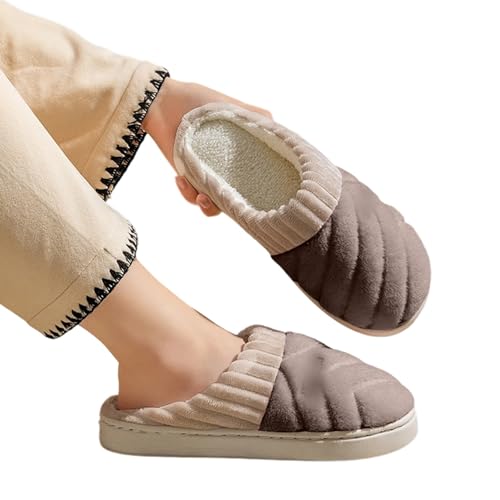 Plüsch Frauen Schlappen Damen Und Herren Pantoffeln Plüschige Gemütliche Hausschuhe Mann Frau Warme Unisex Gästepantoffeln Cartoon Frottierslipper von Generic