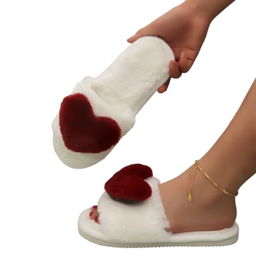 Plüsch Frauen Schlappen Haushaltsschuhe Memory Foam Pantoffeln Mit Polar Fleece-Futter Antirutsch-Sohle Gäste Unisex Gästepantoffeln Cartoon Hausschuhe Weich Indoor Outdoor von Generic