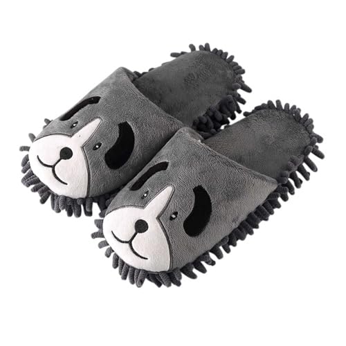 Plüsch Frauen Schlappen Hausschuhe Damen Bequem Niedliche Mit Tier-/Printmuster Rückstellschaum Unisex Gästepantoffeln Cartoon Home Slipper für von Generic