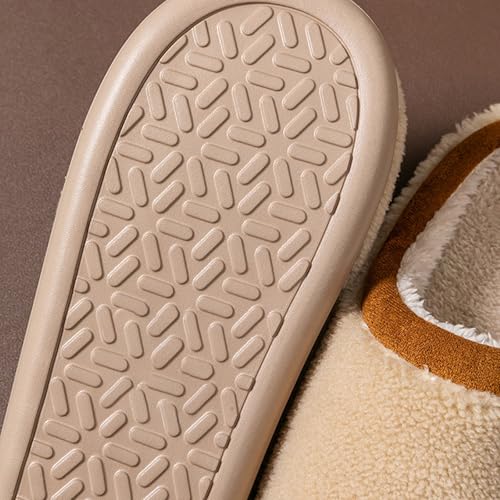 Plüsch Frauen Schlappen Pantoffeln Rutschfeste Filzpantoffeln Besucherhausschuhe Retro-Mode Filz Hausschlappen Geschlossen Slippers Cartoon Hausschuhe Flauschig von Generic