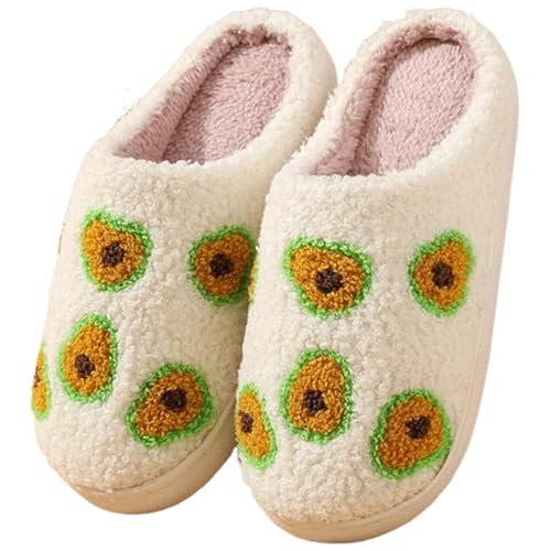 Plüsch Hausschuhe Frauen und Männer für Hausschuhe Avocado Grafik Pantoffeln Anti-Rutsch 37/38 EU von Generic