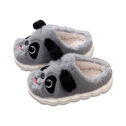 Plüsch Hausschuhe Mädchen Jungen Winter Warme Pantoffeln Weiche Bequeme Schlafzimmer Baumwolle Hausschuhe Kuschelig Memory Foam Schläppchen Flauschig Barfuss Kinderhausschuhe von Generic