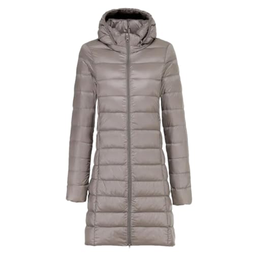 Plus Size Dicke Lange Daunenjacke Frauen Ultra Light Daunenjacke Frauen Mit Kapuze Daunenmantel, Khaki, XX-Large Plus Size Dicke Lange Daunenjacke Frauen Ultra Light Daunenjacke Frauen Mit Kapuze Daunenmantel, Khaki, XX-Large von Generic
