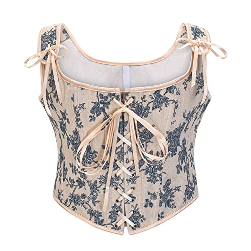 Plus Size Frauen Outfit Korsetts Damen Sexy Vollbrust Korsage Korsage Damen Bauchweg Mittelalter Bauchweg Corset Top trägerloses Satin-Schlauchoberteil Bandeau Korsett Oberteile Corsage von Generic