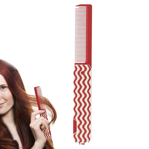 Pocket Combs for Men - Wide Tooth Comb | Faltbarer | Faltkamm | Schnorchelkamm | Haarbürste entwirren | Stylingwerkzeug für Männer Frauen Mädchen tägliche Pflege und Kämmen von Generic