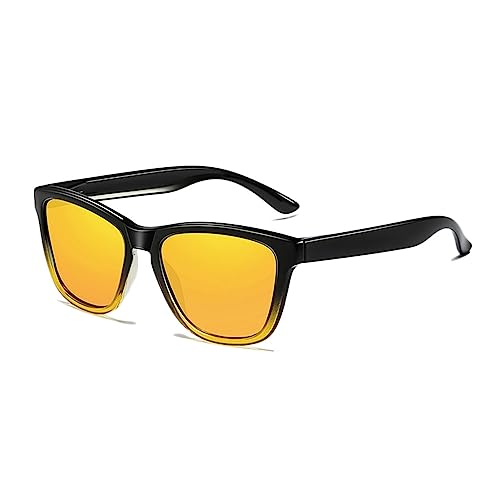 Polarisierte Sonnenbrille Herren Spiegel Quadrat Sonnenbrille Damen Retro Fahrersonnenbrille für Herren Generic691691 von Generic
