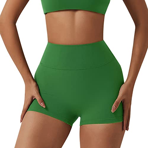 Pole Dance Stange Klemmen Hosen dünne Shorts Sporthose mit hoher Taille Tanz Outfit Mädchen (Green, XL) von Generic