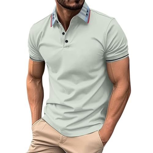 Poloshirt Für Herren Kurzarm T-Shirt Sommer Polohemd,Polo Stehkragen,Poloshirt Grün,Poloshirt Übergröße Herren,Schwarze Poloshirts Herren,Weißes Poloshirt Herren von Generic