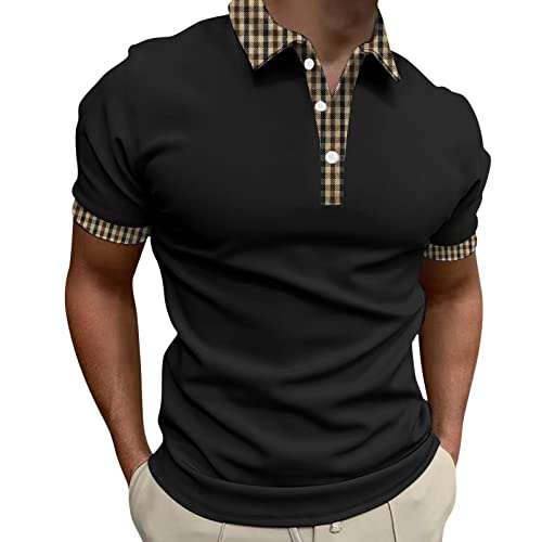 Poloshirt Herren Kurzarm Basic Golf T-Shirt Polohemd,Frottee Polohemd Herren,Poloshirts 5XL,Herren Poloshirts,Polo Hemd Schwarz,Blaues Poloshirt Herren von Generic