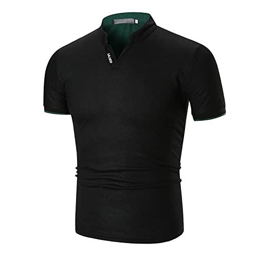 Poloshirt Herren Kurzarm Basic Golf T-Shirt Polohemd,Hemd Herren Polo,Poloshirt Herren Mit Aufdruck,Hochwertige Poloshirts Bedrucken,Bügelfreies Hemd Herren,Blaues Poloshirt Herren von Generic