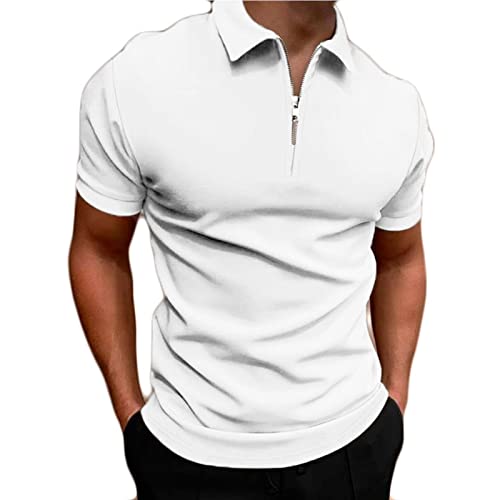 Poloshirt Herren Regular Fit Tshirt Revers Zipper Pullover Kurzarm Shirt Leichte Atmungsaktive Sportshirt Sommer Kurzarm Hemd Einfarbig Baumwolle T-Shirt Golf Shirts Laufshirt Trainingsshirt Poloshirt Herren Regular Fit Tshirt Revers Zipper Pullover Kurzarm Shirt Leichte Atmungsaktive Sportshirt Sommer Kurzarm Hemd Einfarbig Baumwolle T-Shirt Golf Shirts Laufshirt Trainingsshirt von Generic