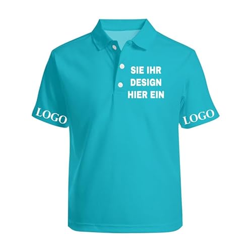 Poloshirt Herren und Damen Personalisiert Gestalten Sie Ihren eigenen Text Logo und Business polohemd mit selbst gestalten Foto Polo Shirts für Golfer von Generic