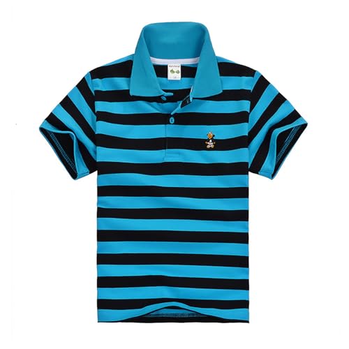 Poloshirt Jungen 164 Knopfleiste Kinder Basic Polo Shirt mit Welpen-Strickerei Polokragen gestreift Sommer T Shirts Kurzarm-Poloshirt für Jungen Lässig Tops Atmungsaktiv Active-Poloshirts 3-14 Jahre Poloshirt Jungen 164 Knopfleiste Kinder Basic Polo Shirt mit Welpen-Strickerei Polokragen gestreift Sommer T Shirts Kurzarm-Poloshirt für Jungen Lässig Tops Atmungsaktiv Active-Poloshirts 3-14 Jahre von Generic