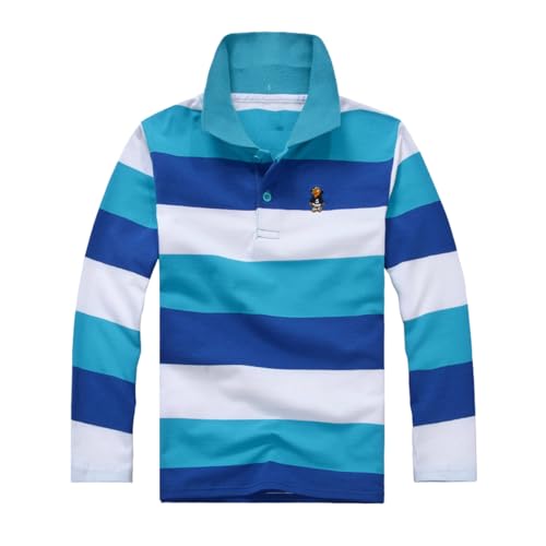 Poloshirts Jungen 152 Langarm Gestreift Button T-Shirt für Kinder Jungen Colorblock-Streifen Langarmshirt Jungen mit Knopfleiste&Polokragen Basic Pullover Tops Hemden Active-Poloshirt 3-14 Jahre Poloshirts Jungen 152 Langarm Gestreift Button T-Shirt für Kinder Jungen Colorblock-Streifen Langarmshirt Jungen mit Knopfleiste&Polokragen Basic Pullover Tops Hemden Active-Poloshirt 3-14 Jahre von Generic