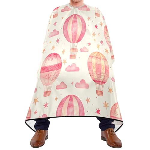Polyester Barber Cape, Aquarell Heißluftballons, Haarschneideumhang Wasserdicht Haar Schneideumhang für Haarstyling Erwachsene Männer von Generic