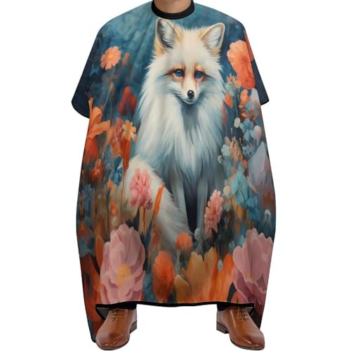 Polyester Friseure Kleid, Süße Fuchsblume, Haar Schneideumhang Verstellbar Haarschneidemantel für Haarstyling Haarschneiden Männer Polyester Friseure Kleid, Süße Fuchsblume, Haar Schneideumhang Verstellbar Haarschneidemantel für Haarstyling Haarschneiden Männer von Generic