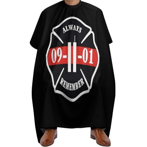 Polyester Haar Schneideumhang, Denken Sie immer an 911, Haarschneide Umhang Verstellbar Haarschneideumhang für Erwachsene Männer Haarstyling von Generic