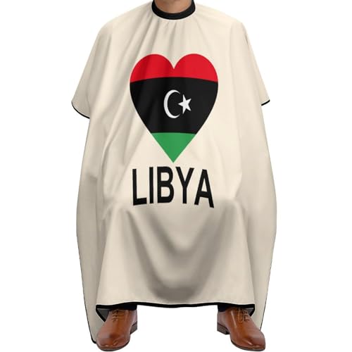 Polyester Haar Schneideumhang, Liebe Libyen, Haarschneideumhang Wasserdicht Haarschneidemantel für Männer Haarschneiden Haarstyling von Generic