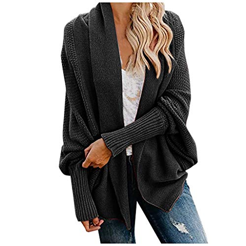 Poncho Mit äRmel Strickjacke Damen Grobstrick Warm Cardigan Kurz Elegant Strickcardigan FrüHling Sommer üBergangsjacke Elegant Damen-Jacken Leicht Sommerjacke Strickpullover Jacke von Generic