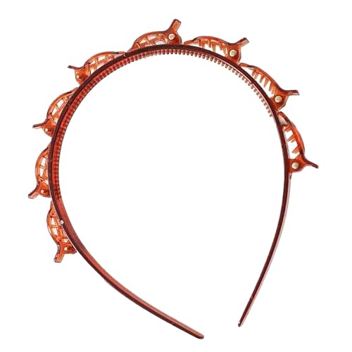 Pony Haarnadel – Haarnadel Stirnbänder Twist und Clip – modisches Stirnband mit Clips – gezahntes Zopfwerkzeug – professionelle Web-Pony-Clip für Frauen und Mädchen – Haarschmuck von Generic
