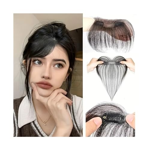 Pony-Haarspange, 10 Zoll, Haarpony mit Koteletten, Clip-in-Haarverlängerungen aus Echthaar, Haarstyling-Tools, Echthaar, Damen-Clip-in-Pony, Clip-in-Pony von Generic