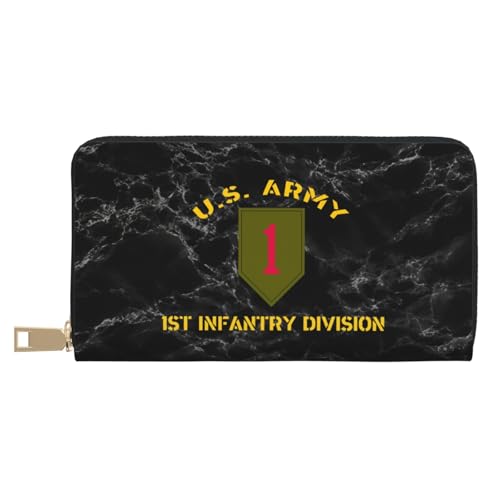 Portemonnaie 1. Infanteriedivision Der Us-Armee Leder Geldbörse Kreative Wallet Niedliche Verschluss Geldbörsen Für Frauen, Mädchen, Kinder von Generic