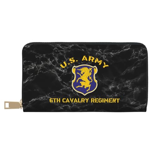 Portemonnaie 6. Kavallerieregiment Der Us-Armee Portmonee Kreative Tragbare Brieftasche Retro Leder Geldbörse Für Frauen, Freund, Mädchen von Generic