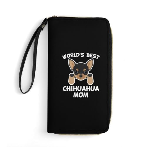 Portemonnaie Die Beste Chihuahua-Mama Der Welt Portmonee Tragbare Kartenetui Kreative Wallet Für Frauen, Lehrer, Mutter von Generic
