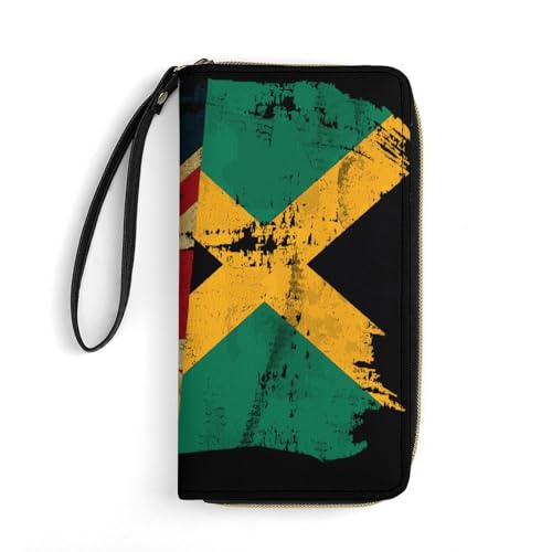 Portemonnaie Jamaikanische Amerika-Flagge Handtaschen Lustige Kleine Münzbörse Vintage Tragbare Brieftasche Für Lehrer, Frauen, Mädchen von Generic
