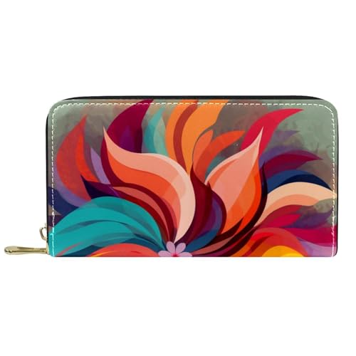 Portemonnaie Kunst Abstrakt Blume Kleine Münzbörse Tragbare Tragbare Brieftasche Kreative Verschluss Geldbörsen Für Mädchen, Freund, Freundin von Generic