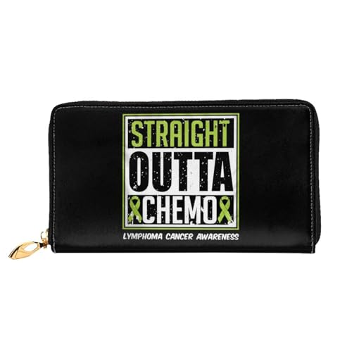 Portemonnaie Straight Outta Chemo Lymphoma Cancer Awareness Geldbeutel Retro Tragbare Brieftasche Printmotiv Geldtasche Für Freund, Mutter, Freundin von Generic