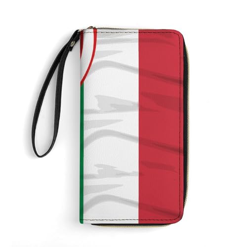Portmonee Amerika Flagge Und Italien Flagge Tragbare Brieftasche Lustige Handtaschen Tragbare Kartenetui Für Kinder, Tochter, Frauen von Generic