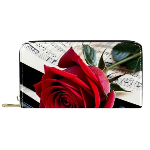 Portmonee Klaviertaste Blumen Blume Kartenetui Kreative Verschluss Geldbörsen Retro Tragbare Brieftasche Für Freundin, Lehrer, Freund von Generic