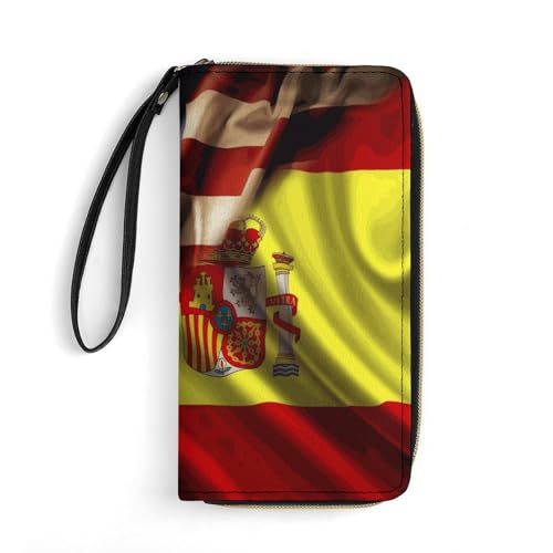 Portmonee Kombinierte Flagge Von Spanien Und Den Usa Portemonnaie Kreative Geldtasche Vintage Kleine Münzbörse Für Frauen, Mädchen, Freundin von Generic
