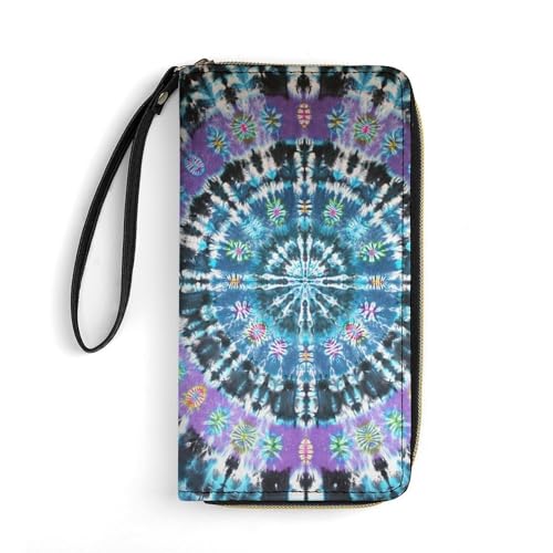 Portmonee Mandala-Batikstil Leder Geldbörse Lustige Geldbeute Vintage Kleine Münzbörse Für Lehrer, Frauen, Mutter von Generic