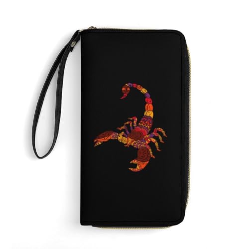 Portmonee Rotes Sternzeichen Skorpion Brieftasche Retro Handtaschen Vintage Design Geldtasche Für Frauen, Tochter, Lehrer von Generic