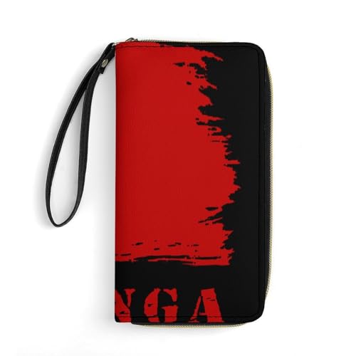 Portmonee Weinlese-Tonga-Tonga-Flagge Handtaschen Vintage Design Leder Geldbörse Printmotiv Wallet Für Lehrer, Freund, Kinder von Generic