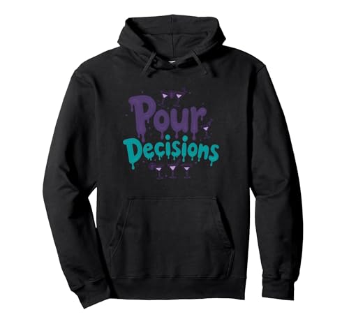 Pour Decisions Barkeeper für Frauen Cocktail Humor Pullover Hoodie, Unisex für Erwachsene, Schwarz, L von Generic