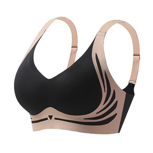 Powerful Push up Seamless Bra, 2025 Neu Nahtloser BH Damen Ohne Bügel, Push-up-BH zum Anheben Große Brüste Starker Klassische BHs für Damen von Generic