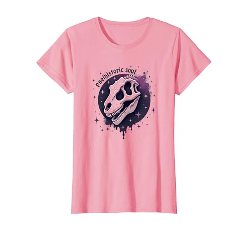 Prähistorische Soul Dinosaurier Fossil Art für Paläontologie Fans T-Shirt, Damen, Rosa, XL von Generic