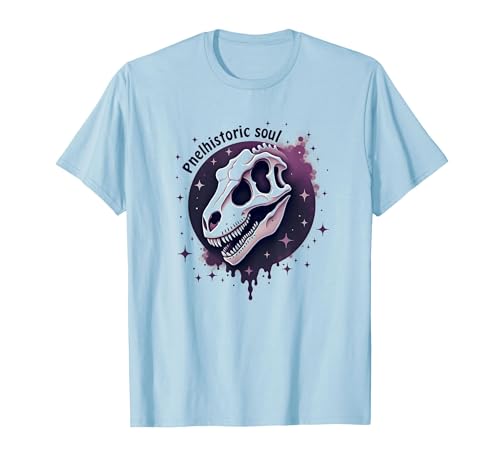 Prähistorische Soul Dinosaurier Fossil Art für Paläontologie Fans T-Shirt, Herren, Himmelblau, S von Generic