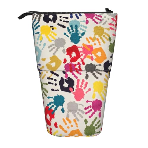 Praktischem Bleistift Beutel Handabdruck drucken Mäppchen Stylisches Bleistift Tasche für Erwachsene Schule Mädchen von Generic